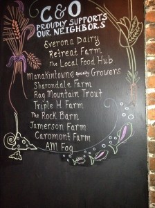 C & O boasting their local affiliations